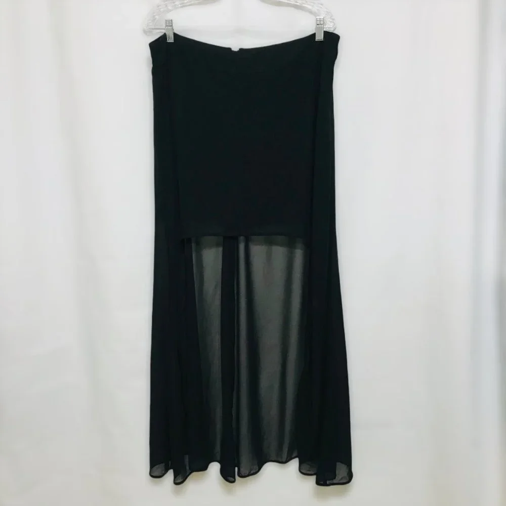 L'Amour by Nanette Lepore Hi Low Chiffon Skirt - Picture 2 of 7